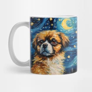 Tibetan Spaniel oil Painting Mug